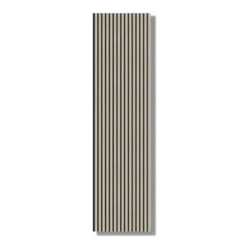 White acoustic slatted wall panel