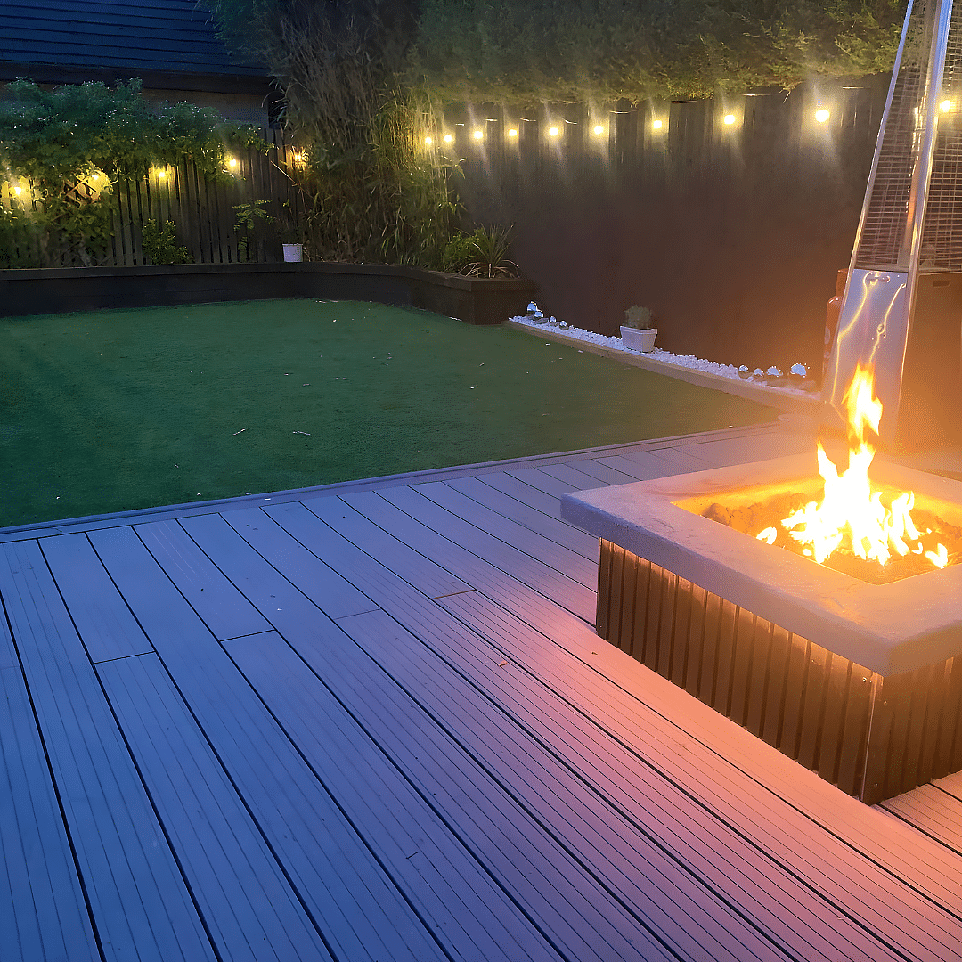 Composite Decking and firepit